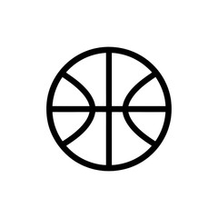 Simple black basketball graphic