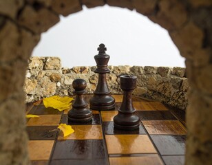 Golden Chess King with USA Flag – Symbol of Strategy and Intelligence"
