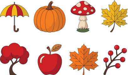 A Collection of Black and White Silhouette Illustrations of Various Mushroom Types