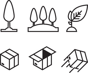 set of vector icons for design