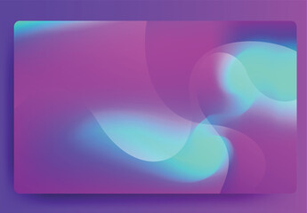 An abstract purple background with a blue and white gradient and fluid, transparent shapes