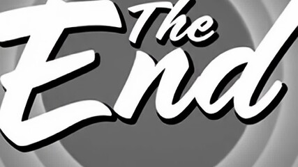 Black and white stylized text "The End