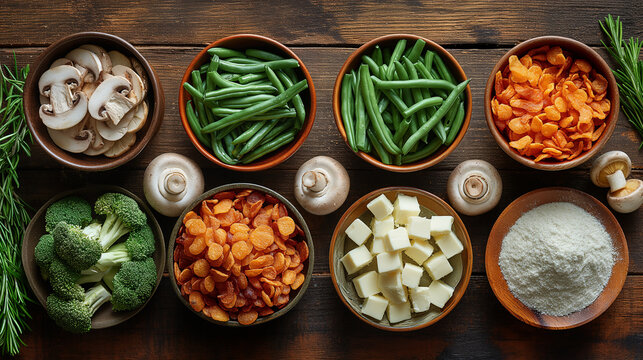 Ingredients for Green Bean Casserole