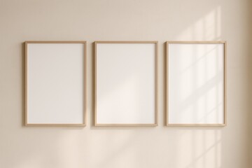 Minimalist wooden frames wall decor