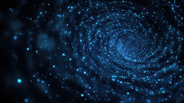 swirling blue light particles