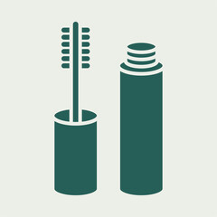 Mascara Brush trendy useful vector Illustration design lovely colorful background