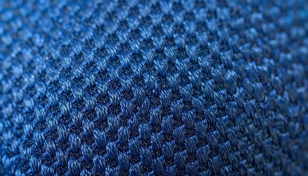 Close-up of a deep blue woven fabric
