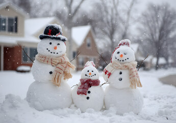 Snowman family
