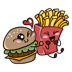Burger fries love
