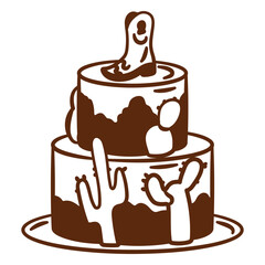 Cactus cake design