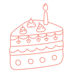 Cherry stroke piece of cake