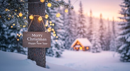 Merry Christmas and happy New Year background 
