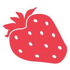 Cut out strawberry
