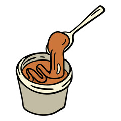 Dulce de leche hand drawn