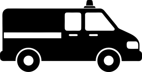 Emergency Medical Vehicle or Ambulance Icon