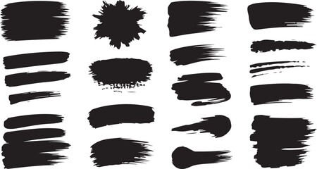 Black Grunge spray paint and brush strokes background