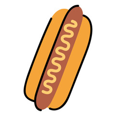 Hot dog color stroke