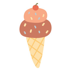 Ice cream sprinkles flat