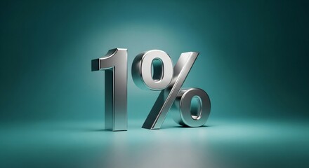 Shiny Silver Symbol of the Elite One Percent