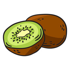 Kiwifruit hand drawn
