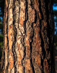 Close-up of pine tree bark texture