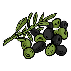 Olive branch leaf flat