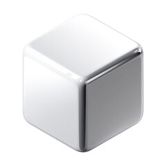 Fototapeta premium Glossy white cube