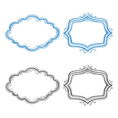 Set of vintage frames, Decorative Label Frame Borders Collection
