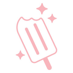 Popsickle ice cream sparkly filled stroke