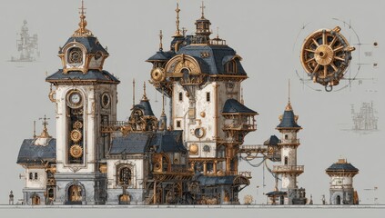 Obraz premium Chronoskeep A Clockwork Metropolis