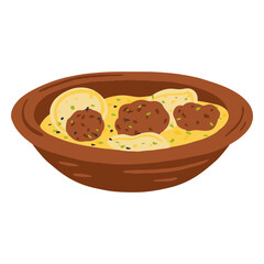 Shurba arabic food illustration