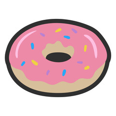 Sprinked donut color stroke