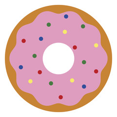 Strawberry doughnut icon dessert icon