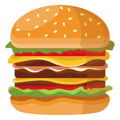 Triple cheeseburger icon