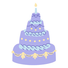 Victorian birthday cake flat