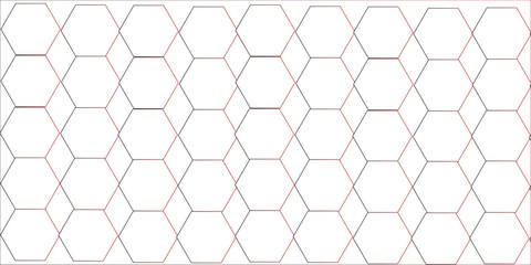 Fototapeta premium Medical, Science and technology Geometric abstract background with hexagons pattern.white and colourful for Technology and Blockchain Design.