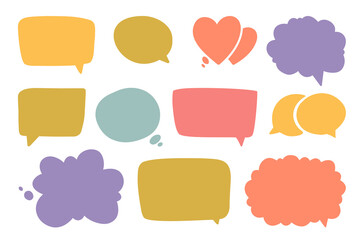 Colorful Communication Bubbles and Creative Thought Shapes for Dialogue, Expression, Messaging, and Modern Visual Design Themes © oksanagrytsyuk