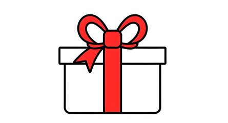 gift, box, icon, vector, present, illustration, surprise, celebration, birthday, christmas, new year, holiday, wrapped, ribbon, bow, decorative, symbol, design, flat, minimal, graphic, packaging, rewa