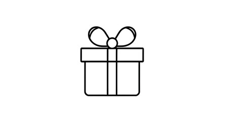 gift, box, icon, vector, present, illustration, surprise, celebration, birthday, christmas, new year, holiday, wrapped, ribbon, bow, decorative, symbol, design, flat, minimal, graphic, packaging, rewa