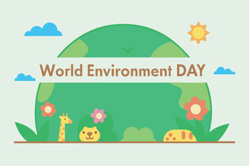 Vibrant illustration celebrating global environmental awareness and sustainability