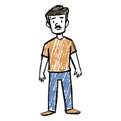 Man in jeans and shirt