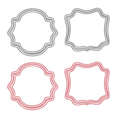 Set of vintage frames, Decorative Label Frame Borders Collection