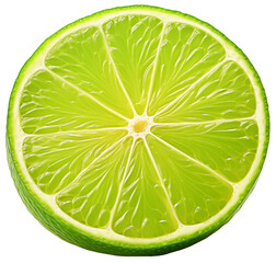 A slice of lime isolated background