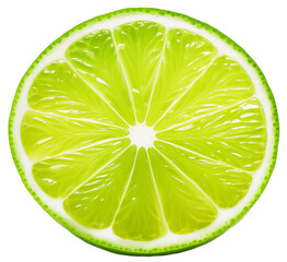 A slice of lime isolated background