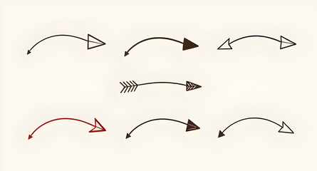 arrow outline icons, abstract arrows, business arrow icons, direction sign vector, curved arrow collection, hand drawn arrows, thick arrow set, seamless arrow icons, arrow design elements, arrow vecto