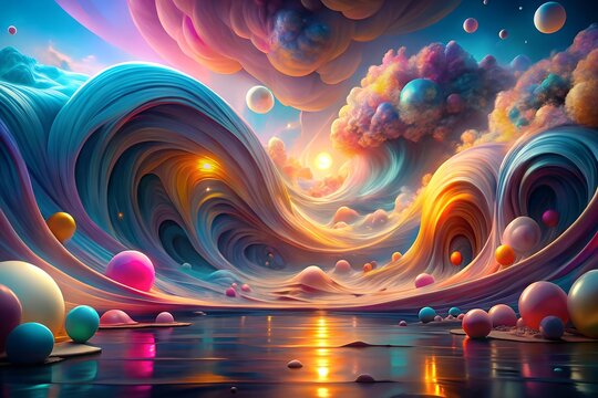 AI-Generated Dreamscape Exploring 'from google import genai' in a Vibrant, Abstract World