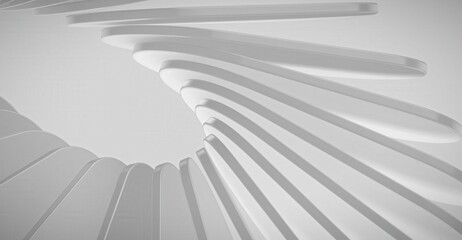 Abstract modern architectural design with flowing lines and a unique shape 