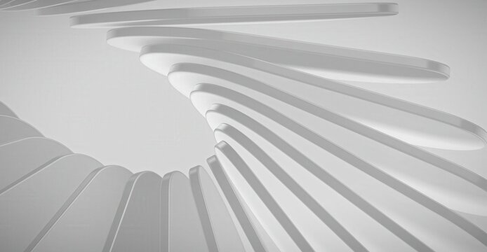 Abstract modern architectural design with flowing lines and a unique shape