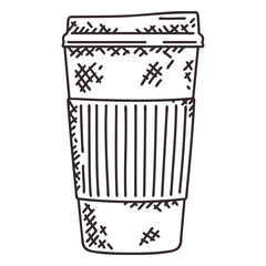 Coffee cardboard cup icon