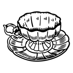 Flower teacup stroke